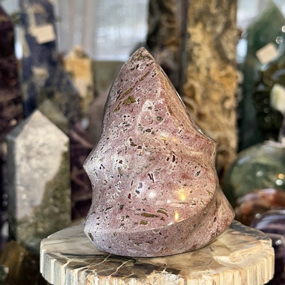 Ocean Jasper Crystal Flame Carving! - Picture 3 of 7